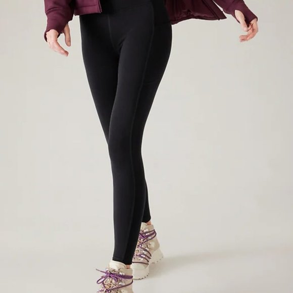 Athleta Pants - Athleta Black Altitude Tight In Polartec Power Stretch - XS